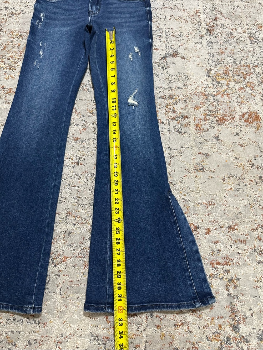 Vervet Flare Jeans Leopard Slit Size 26 - Picture 6 of 13